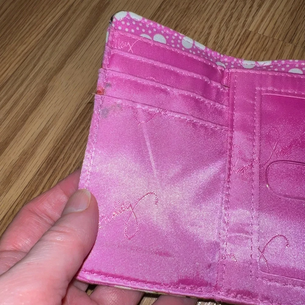 Vera Bradley Priscilla Pink Change‎ Purse Kiss Lock Wallet